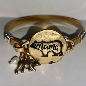 Gold Mama Bear Bracelet